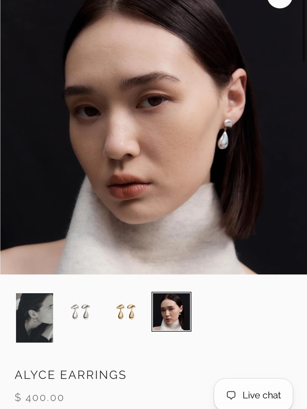 Earrings — Silver Teardrop Women’s Earrings